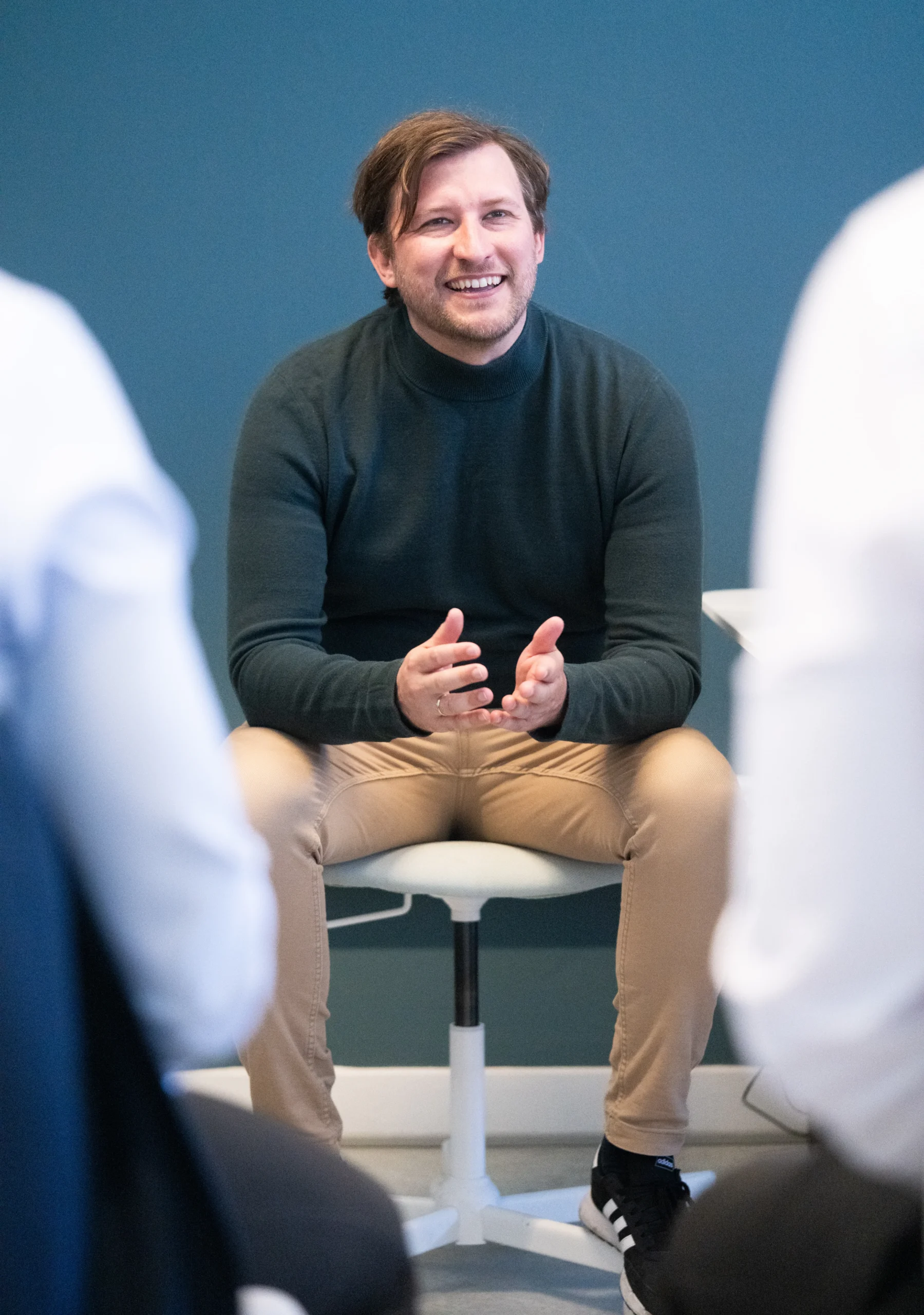 Sven Philipsen, CEO of Prduct, talking to people